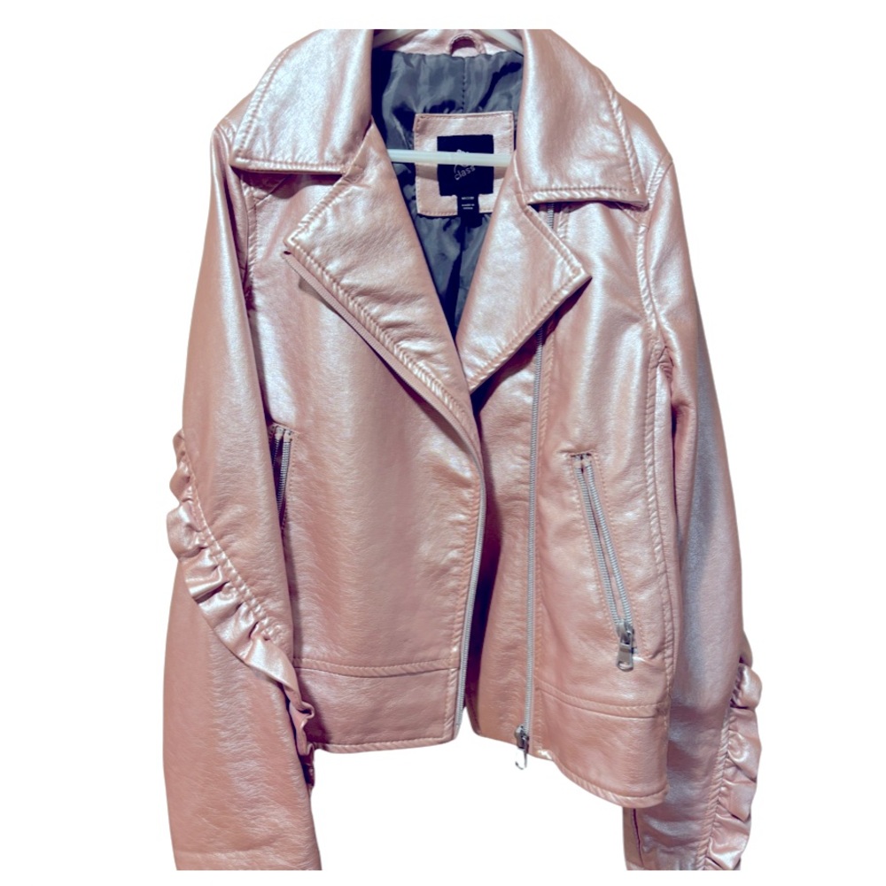 Metallic Pink Moto Jacket kids, Size 7/8 Medium, Art Class